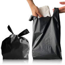 Adult Nappy Disposal Bags Black | 2000 Pack | 10% Thicker Nappy Sacks | Odour Free Sanitary Disposal Bags | Easy Tie Handles Nappy Bags