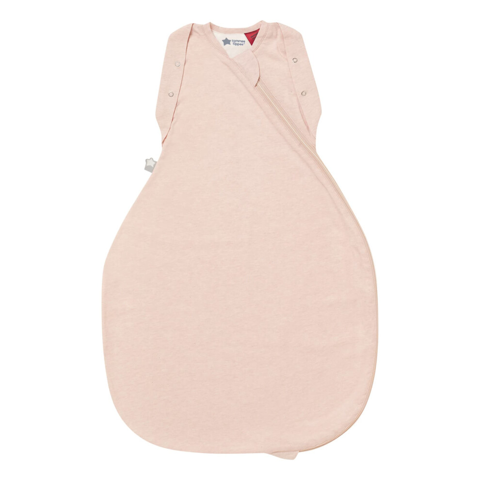 Tommee Tippee Baby Sleep Bag for Newborns, 3-6 m, 1.0 TOG, The Original Grobag Swaddle Bag, Hip-Healthy Design, Soft Cotton-Rich Fabric, Blush