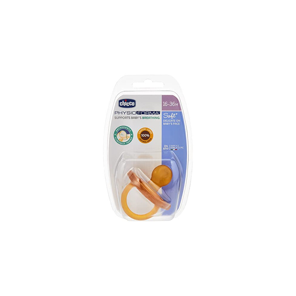 00073004310000 "Physio Soft", 16-36 M, Rubber, 1 Piece, Neutral, Orange Chicco