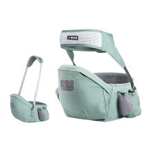 Hipseat Baby Carrier,Ergonomic Waist Stool Seat Pure Cotton Hip Seat Carrier with Safety Belt Protection & Single Shoulder Strap,Multi Positions for