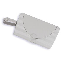 Ubbi On-The-Go Baby Wipes Dispenser, Draagbare Wipes Houder voor Reizen, Must-Have voor Luiertassen, Grijs