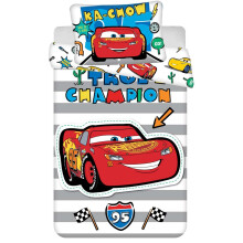 Disney Cars Baby Cot Duvet and Pillow Set Boys Toddler Bedding sets Featuring The Iconic Lightening McQueen, Red, 100 x 135 cm - 40 x 60 cm