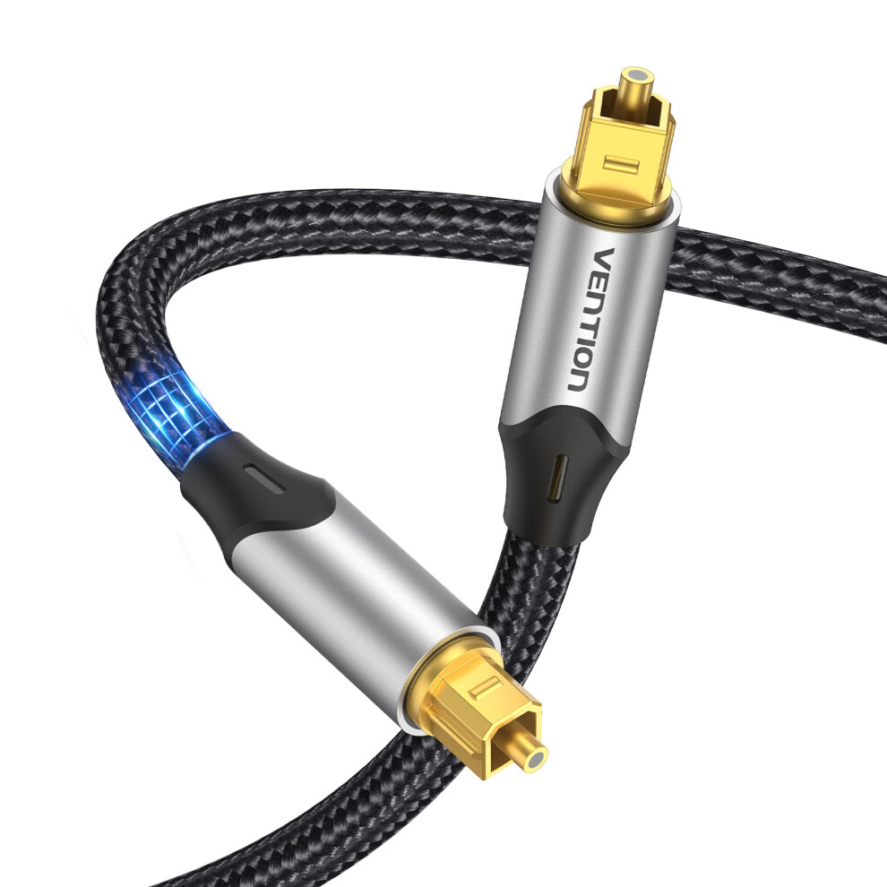 Optical Audio Cable 1m Digital Optical Audio Cable Toslink Optical Cable for Soundbar to Tv, Optical Lead Gold-Plated for Home Cinema, S/PDIF, PS4,