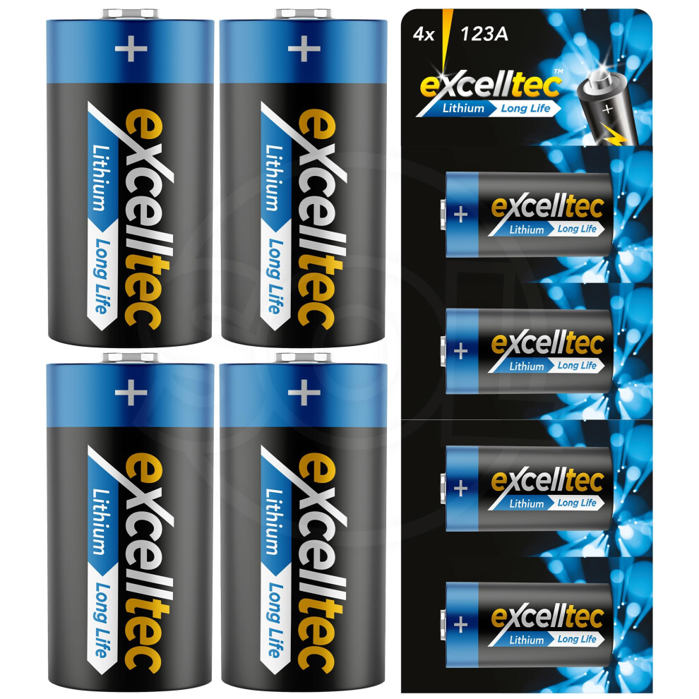 4pk CR123A 3V Lithium Battery | CR123A Battery Also Known As CR17345 3V Lithium Battery | Long-Lasting & Reliable Power Source, CR123A Lithium