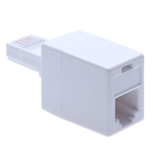 BT Telephone Line Cable Adapter from RJ11 Socket Female Jack to BS6312 431A Male Plug | British UK Modular Standard Connector to 6P4C for RJ11