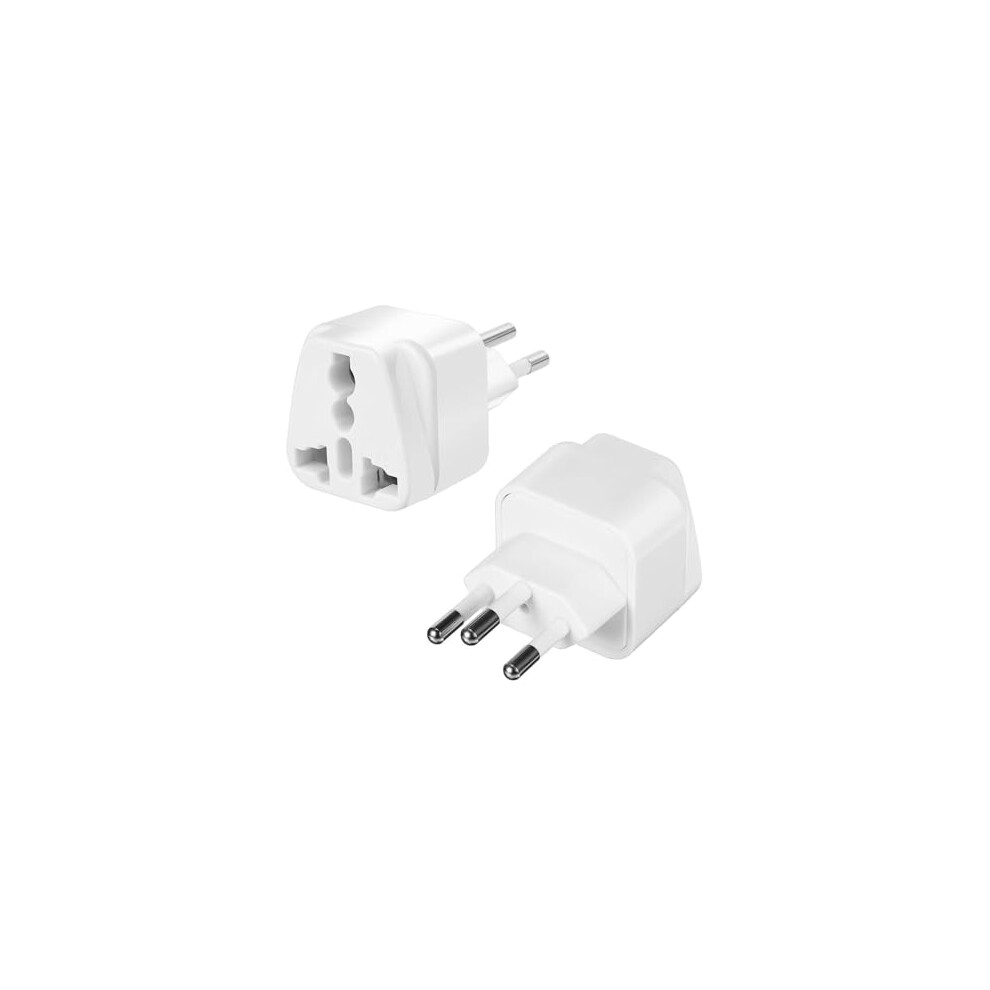 UK to Swiss Plug Adapter,2 Pack Switzerland Plug Adapter,UK to Switzerland Plug Adapter,European Travel Universal Plug Adapter for Using in