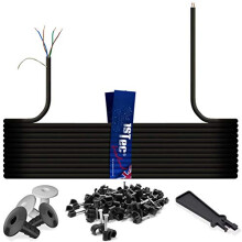 50m of Genuine BT CW1308 4 Core 2 Twisted Pair Telephone or FTTC Broadband Extension Wire + 4 Grommets + IDC Insertion Tool + 4mm Clips + Printed