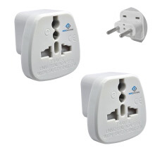 UK to European Plug Adapter - 2 Pack - Travel Plugs UK to EU - Universal Adapter Plug UK to Europe Type C, E, F & G - EU Travel Adapter - Small, Light