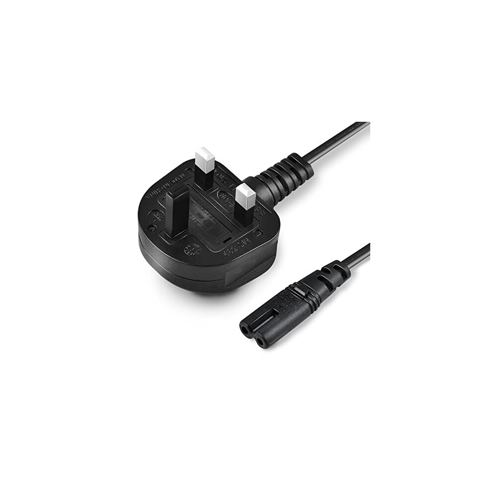 3M TV Power Cable for Samsung LG Philips Toshiba Sony Panasonic JVC TV Power Cord UK 3PIN Plug to 2PIN Figure 8(BS1363 to IEC 60227C7)