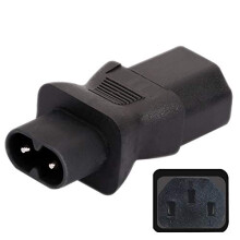 IEC 320 C8 Male to C13 Female Straight Plug Converter AC125V 10A/AC250V 2.5A
