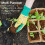 20Pcs Seedling Pots, 12 Grids 4cm Square Plant Seedling Pots Biodegradable Fibre Transplanting Pots for Plants Fruits Vegetables (16 x 12cm) 6