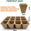 20Pcs Seedling Pots, 12 Grids 4cm Square Plant Seedling Pots Biodegradable Fibre Transplanting Pots for Plants Fruits Vegetables (16 x 12cm) 5