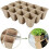 20Pcs Seedling Pots, 12 Grids 4cm Square Plant Seedling Pots Biodegradable Fibre Transplanting Pots for Plants Fruits Vegetables (16 x 12cm) 3