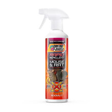 Mouse and Rat Repellent Deterrent Spray | Natural Eco Friendly Pest Control for Indoors and Outdoors - Contains Peppermint & Geraniol 500ml, Clear
