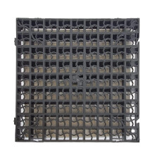(Pack of 12) Black Plastic Paving Driveway Grid Turf Grass Lawn Path Gravel Protector Drainage Mat