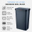 Tower T838005N Rectangular Sensor Bin with Fingerprint Proof Coated Exterior, Plastic, 50 L, Navy 2