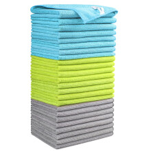 Microfibre Cleaning Cloths Pack of 24, Multifunctional Reusable Cleaning Towels, Lint Free Streak Free Washable Cloth Duster for House, Kitchen, Car,