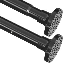 No-Drill Curtain Pole, 400 cm Long Curtain Rail, 4 m Extra-Long Shower Rail, Clothes Rail, Extendable, for Bathroom, Bedroom, Black (350–405 cm,