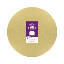 12" Double Thickness Cake Card, Pale Gold Boards, Cut Edge, 3mm Thick, 5 Pack - 12 Inch, 90277