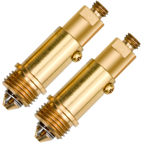 2-Piece Rust-Proof Brass Pop-Up Plug Bolt Set for Sink Drain - Slotted, Click-Clack, Internal Spring, Easy Install