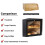 Corner Bread Bin Bamboo Two-Layer Bread Box for Kitchen Corner fit 12.6"x12.6"x13.4" Black 6