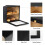 Corner Bread Bin Bamboo Two-Layer Bread Box for Kitchen Corner fit 12.6"x12.6"x13.4" Black 4