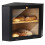 Corner Bread Bin Bamboo Two-Layer Bread Box for Kitchen Corner fit 12.6"x12.6"x13.4" Black 1
