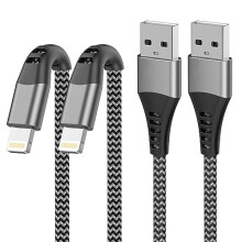 iPhone Charger Cable 1M 2Pack, USB to Lightning Cable[MFi Zertifiziert], Nylon iPhone Cable Fast Charging iPad Charger Cable iPhone Lead Wire for