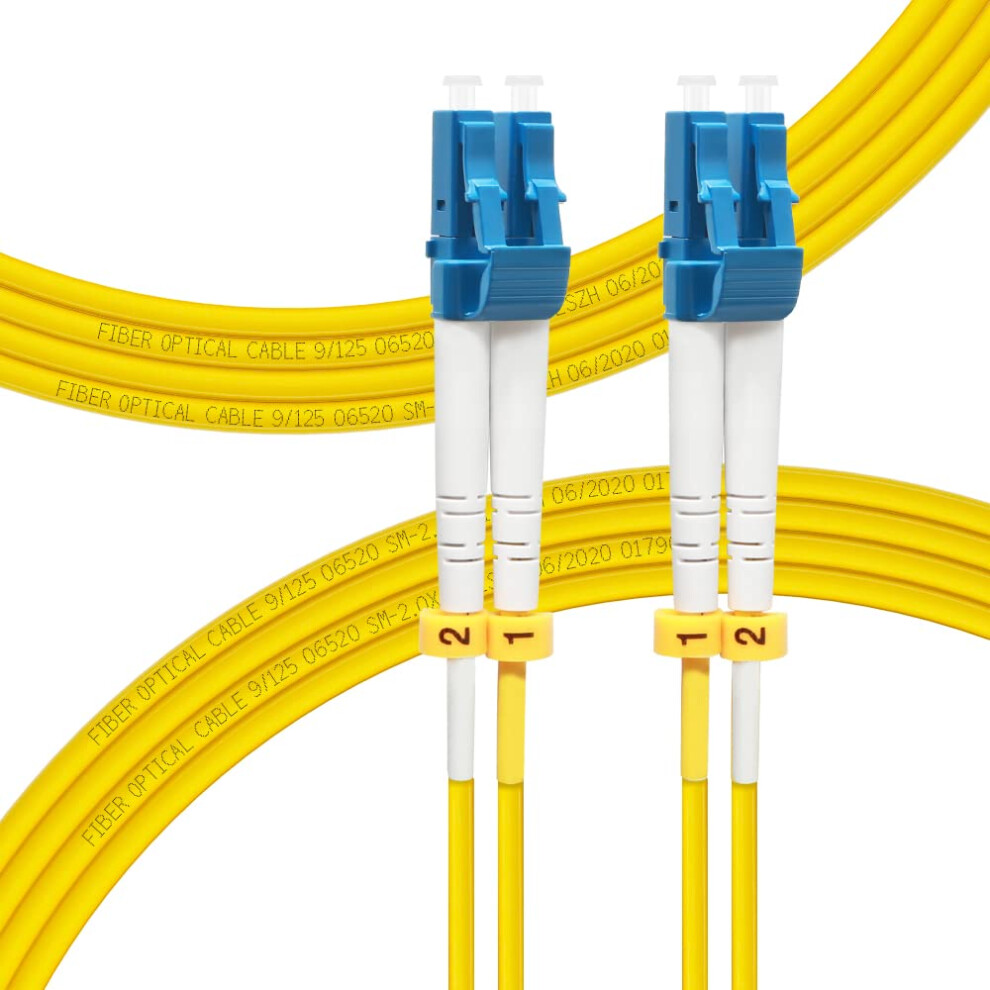 5M/16Ft Os2 Lc To Lc Fiber Patch Cable | Length Options: 0.2M-200M | Single Mode Duplex Lc-Lc 9/125Um Smf Fiber Optic Cable Cord Lszh 5Meter(16Ft) 616430927970