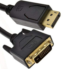 1M DisplayPort Display Port DP to DVI-D 24+1 Male Digital Video Cable Lead PC TV (1)