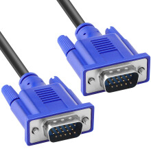 VGA to VGA Male Cable, VGA Computer Monitor Cable HD15 Male to Male Cord for TV, Projectors, Displays, 2M