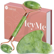 Gua Sha Set and Face Roller, Skin Care Tools, GuaSha & Jade Roller for Massager, Gua Sha Soothes, Self Care Gift, Body Muscle Relaxing, Improve Eye
