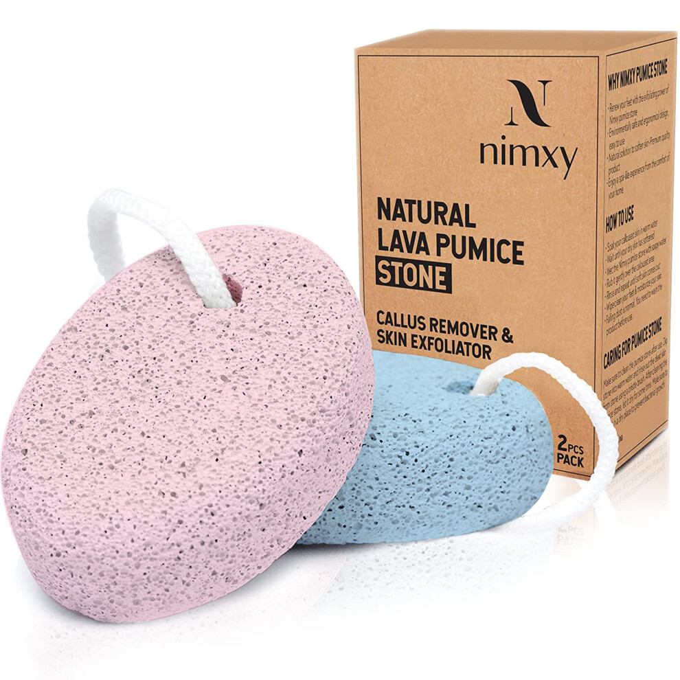 N Nimxy Nimxy Pumice Stone For Feet And Hands 2 Pcs Â Feet Hard Skin Remover Â Foot Scrubber For Dead Skin Removal Â Natural Foot File And Callus
