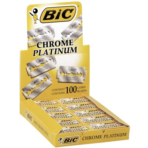 BIC Chrome Platinum Ξυράφι ασφαλείας διπλής ακμής μιας χρήσης με μονές λεπίδες (100 Pack)