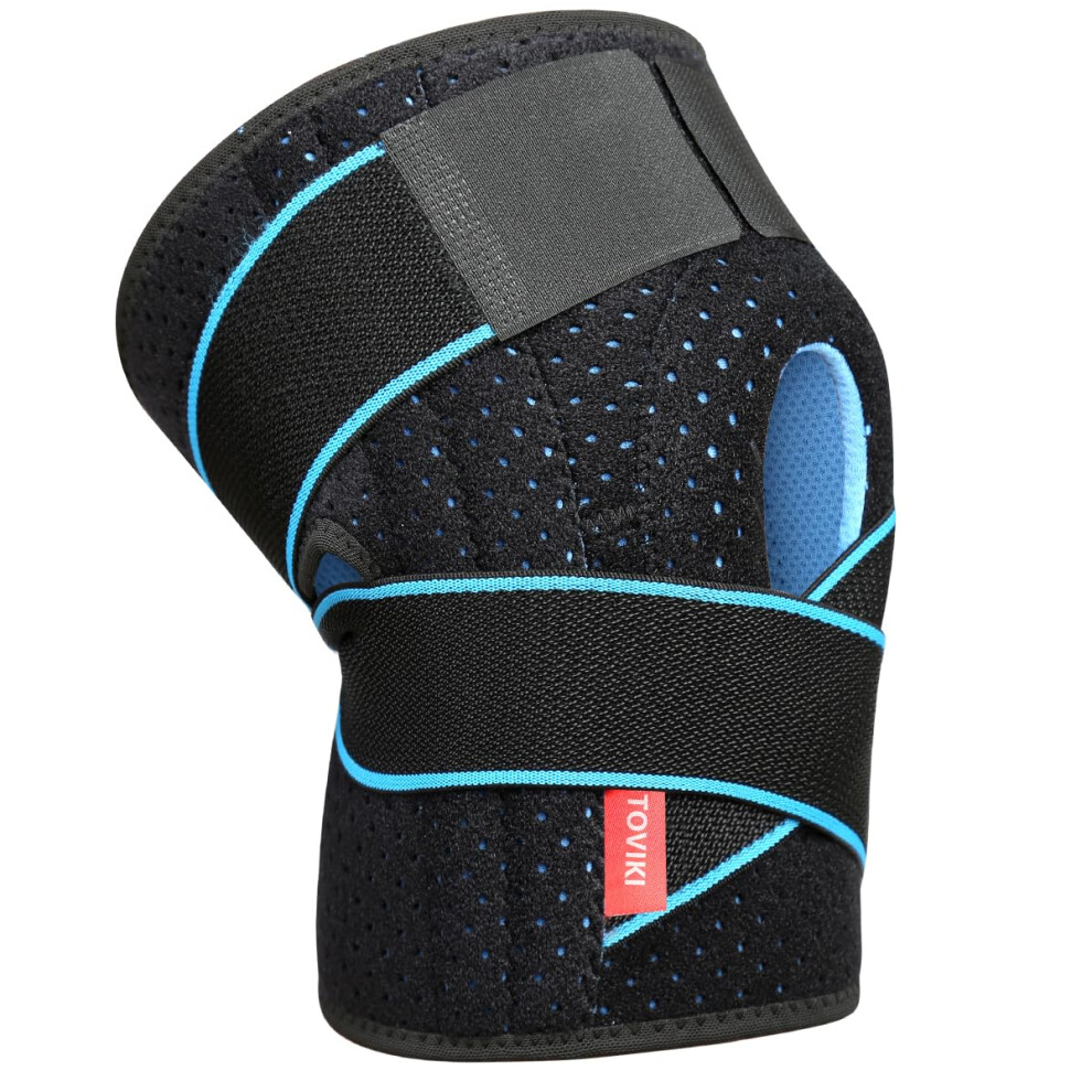 Toviki Knee Support Adjustable Open-Patella Neoprene Compression Knee Braces For Arthritis Joint Pain Injury Meniscus Pain Relief Rehabilitation Running