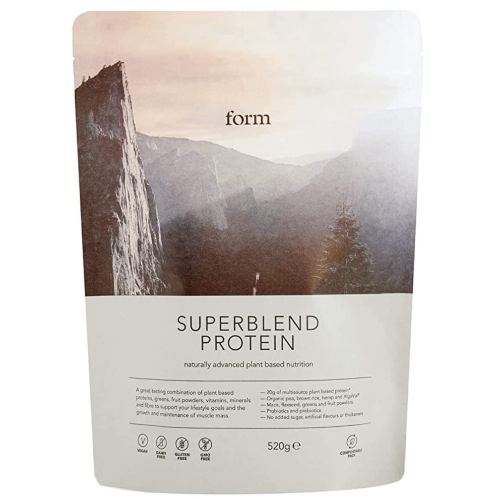 Form Superblend Protein - Vegan Protein Powder With Superfoods, Vitamins And Minerals - 20G Of Plant Based Protein Per Serving (Chocolate Peanut)