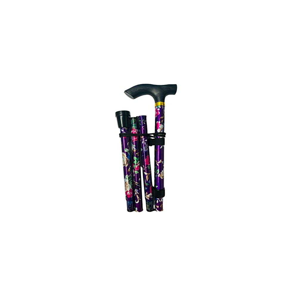 Craviing Walking Stick, Easy Adjustable Height Folding Extendable Walking Cane, Lightweight Flexible And Durable, Walking Aid Mobility Aid, Collapsible Walking