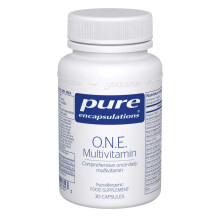 - O.N.E. Multivitamin - Comprehensive Once-Daily Multivitamin - with Vitamins A, B1, B2, B3, B5, B6, C, D, E, K, Folate & Selenium - 30 Capsules