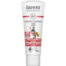 Toothpaste Kids Fluoride-Free - Without colourants - Protects Milk Teeth - Mildly Fruity - Organic Calendula & Calcium - Vegan - 75 ml