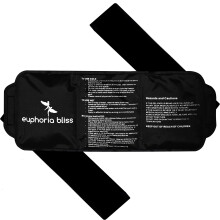 Reusable Hot & Cold Ice Pack Gel Wrap for Therapy Pain Relief with Straps - Fits Any Body Parts - Flexible After Frozen - Back, Shoulders, Neck, Waist