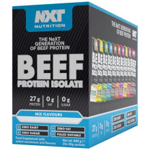 NXT Beef Protein Isolate 20 Sachets - Mixed Selection Box | Protein Powder High in Natural Amino Acids - Paleo, Keto Friendly - Dairy and Gluten Free