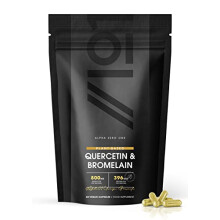 Plant-Based Quercetin 800mg & Bromelain 396 GDU with BioPerine - Made from from Sophora Japonica Extract (Quercetin) & Pineapple (Bromelain) - 60