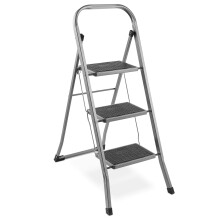 3 Step Ladder – Premium Quality Folding Step Ladder for DIY and Gardening - Anti Slip Feet, Easy to Store Step Ladder, 150KG Max Capacity - Durable