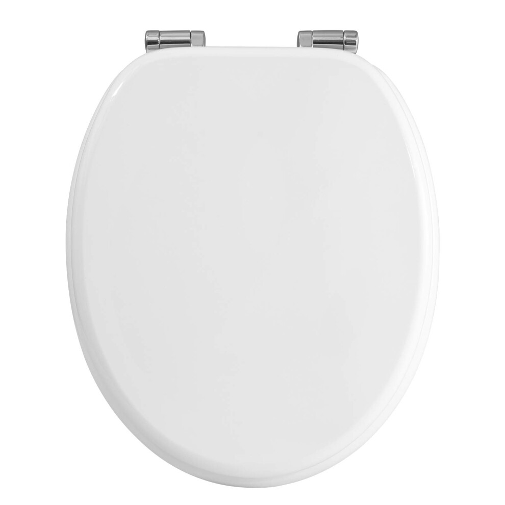 Wooden Toilet Seat, Soft Close Wc Seat With Strong Hinge Ideal For Standard Toilet 4063425015109