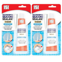 Silicone Sealant | Multipurpose Waterproof Silicone Sealant CLEAR | CLEAR Silicone Sealant x 2 70g Tubes