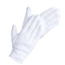 DOVORTEX 4 Stuks Witte Katoenen Handschoenen, Beschermende Handschoenen voor Droge Handen, Vochtige Handschoenen