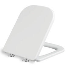 Square Toilet Seat with Soft Close Top Fix Toilet Seats with One Button Quick Release Cleaning for Better Hygiene, Rectangle Loo Seat with Adjustable