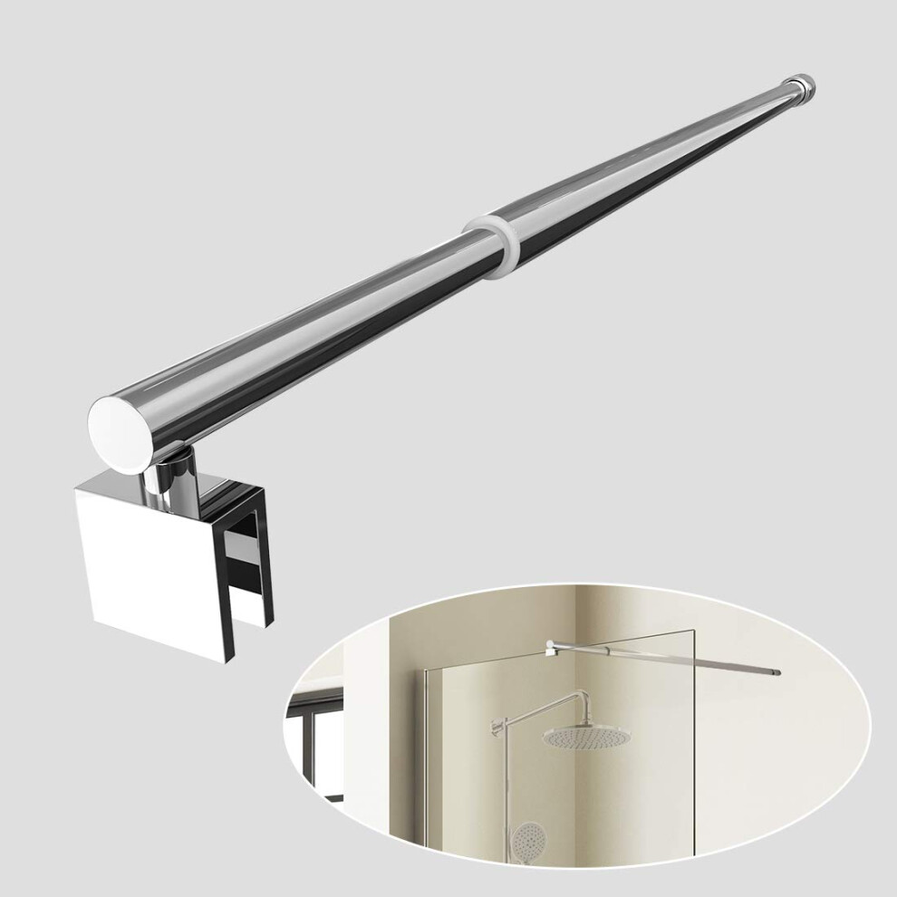 700mm to 1200mm Adjustable Telescopic Length Bar Support Bar Stainless Steel Chrome Round Shape for Wet Room Shower Screen Walk in Shower Enclosure,-image-OPC-PDT9WBN-NEW