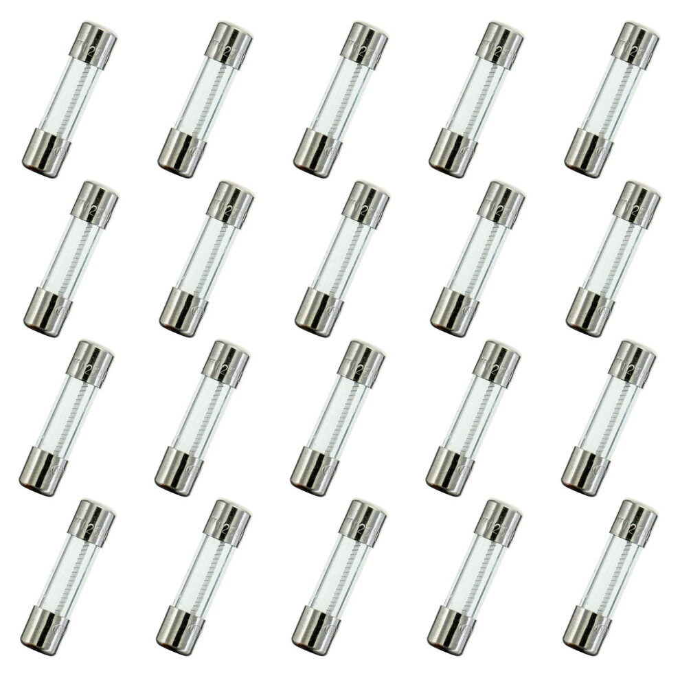 T1.25al250v 20 Pcs 5X20mm Slow Blow Glass Fuse 1.25A 250V 0.2 X 0.78 Inch Time Delay Fuse 759838090706