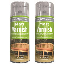 2 x 400ML Clear Varnish Professional Matt Finish Spray Wood Color Paint All Purpose